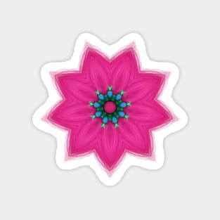 Furry Pink Flower Sticker